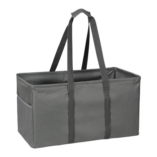 Многоразовая сумка для продуктов, складная хозяйственная сумка для покупок, вместительная, застежка-молния, водонепроницаемая, многофункциональная сумка-тоут с сетчатыми карманами