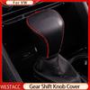 Чехол на ручку переключения передач из натуральной кожи для Volkswagen VW Tiguan L MK2 2017-ошейники-шестерни