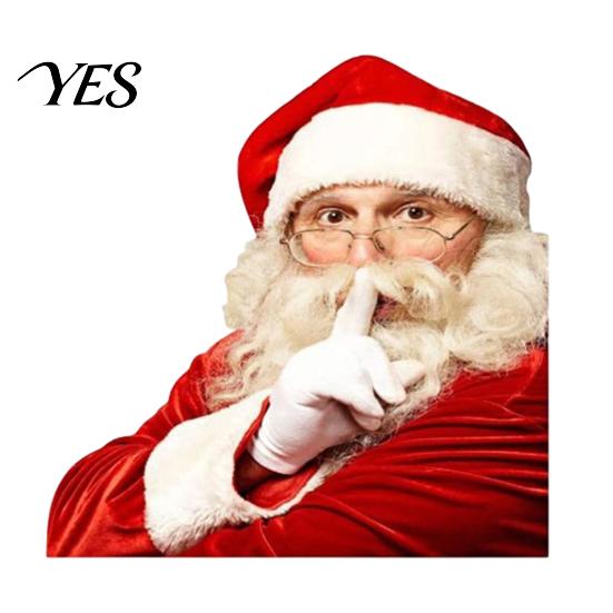 Personalized Car Body Stickers Santa Claus Window Sticker, Funny Hush Gesture PVC Decorative Vinyl for Cars Decal, Waterproof Auto Exterior