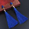 Новые модные серьги-подвески в стиле бохо с длинными треугольными кисточками для женщин и девочек, винтажные этнические многоцветные серьги, ювелирные изделия, подарки