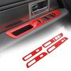 4X Red Inner Window Lift Button Panel Trim Cover for Ford Raptor F150 2009-2014