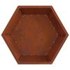 Fire Pit Brown 75 x 75 x 28 cm Weatherproof Steel