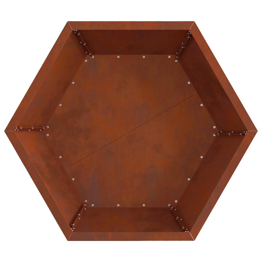 Fire Pit Brown 75 x 75 x 28 cm Weatherproof Steel