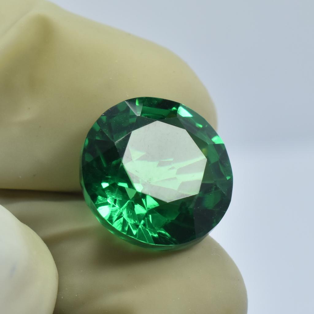 Amazing Round Cut 10.90 Ct CERTIFIED Loose Gemstones Genuine Garnet Green Color.