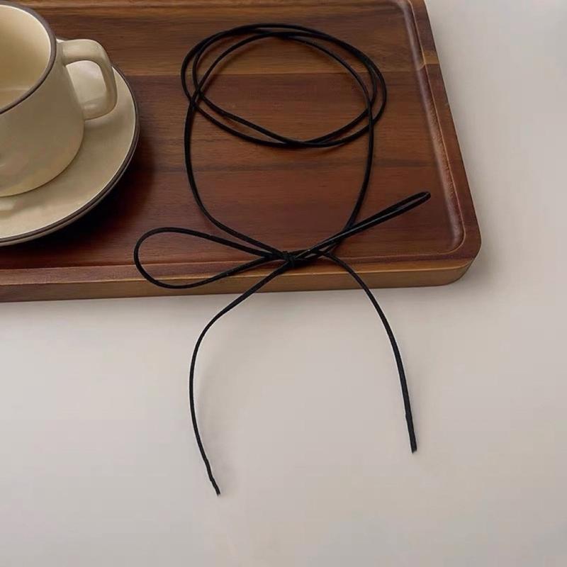 Элегантное длинное ожерелье-чокер, стильная цепочка на шею с подвеской в виде банта, аксессуар для модных женщин