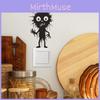 Features Black Halloween Cartoon Switch Sticker Pvc Wall Decor For Room Living