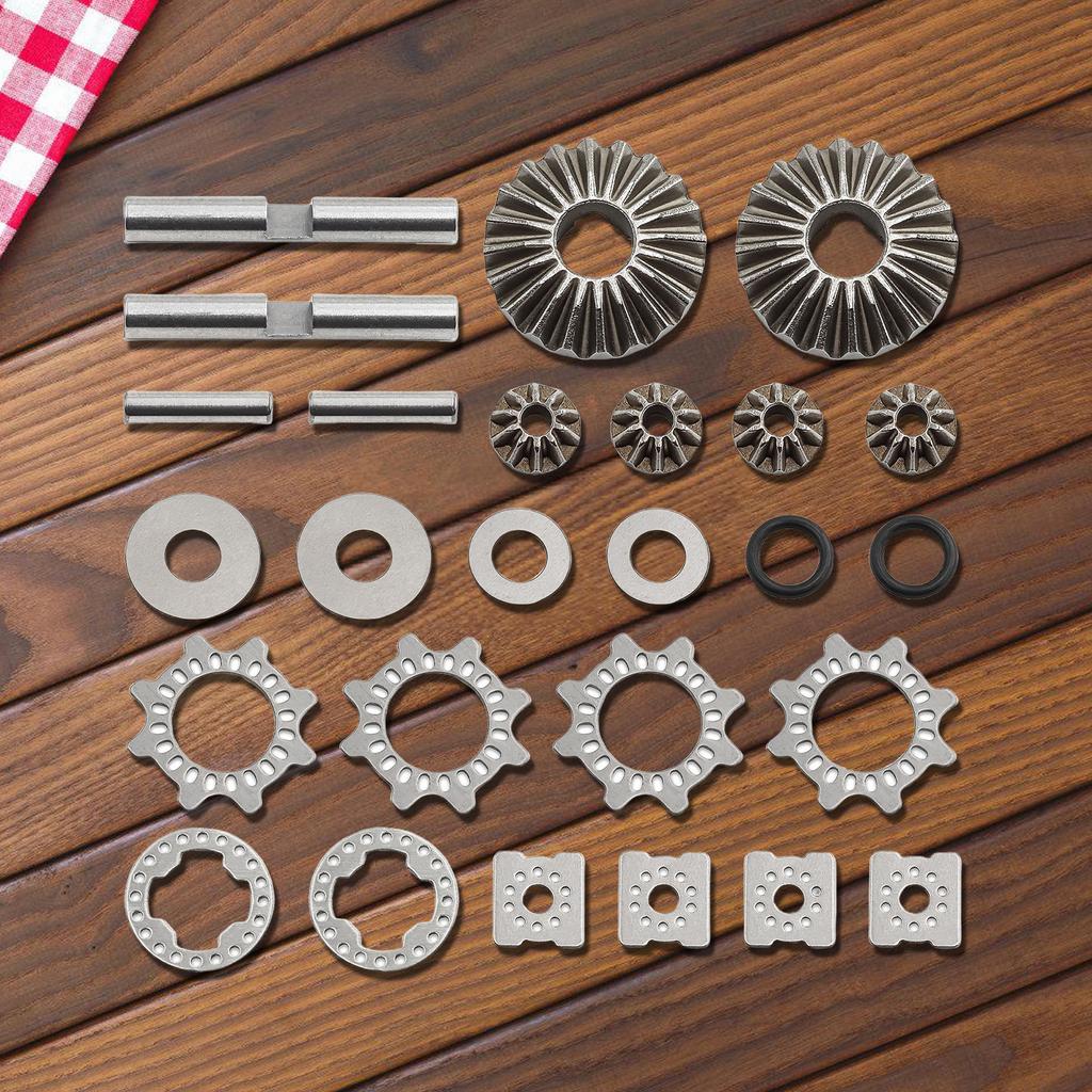 Metal Front and Rear Gear Differential Gear for 1/7 and 1/8 Truck Tractor Car Interior Parts Model Car Replacement