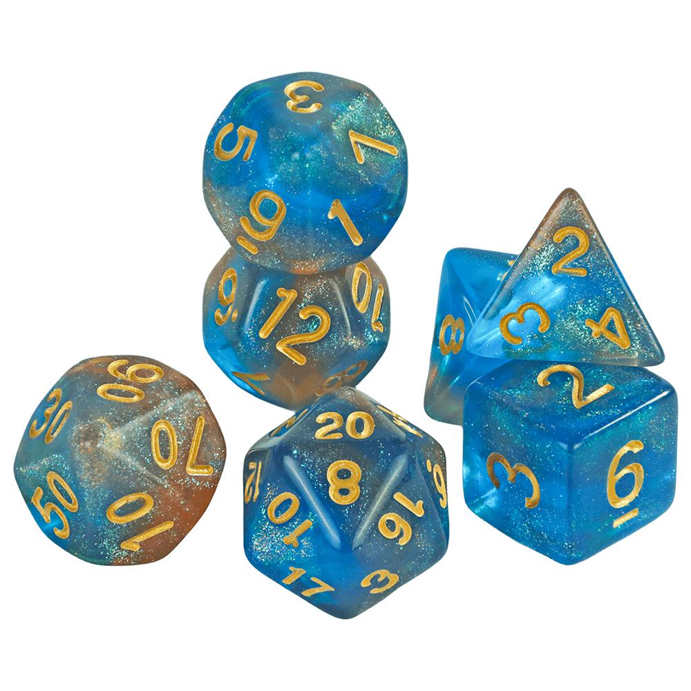 Набор многогранных кубиков DND, двухцветные игровые кости, настольная игра для бара, клуба, вечеринки