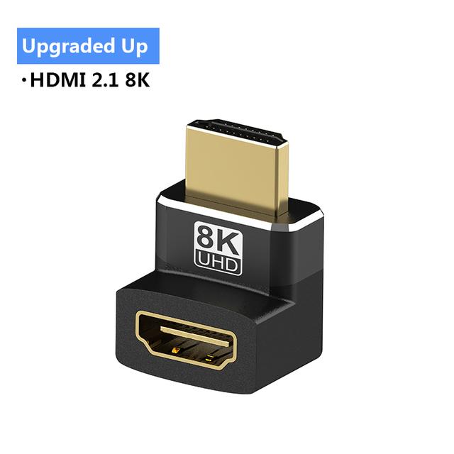 Адаптер, совместимый с HDMI, Адаптер HDMI 90 градусов 270 градусов, Адаптер-конвертер HDMI «папа» — HDMI «мама» для HDTV, PS4, PS5, ноутбуков, ТВ-приставки