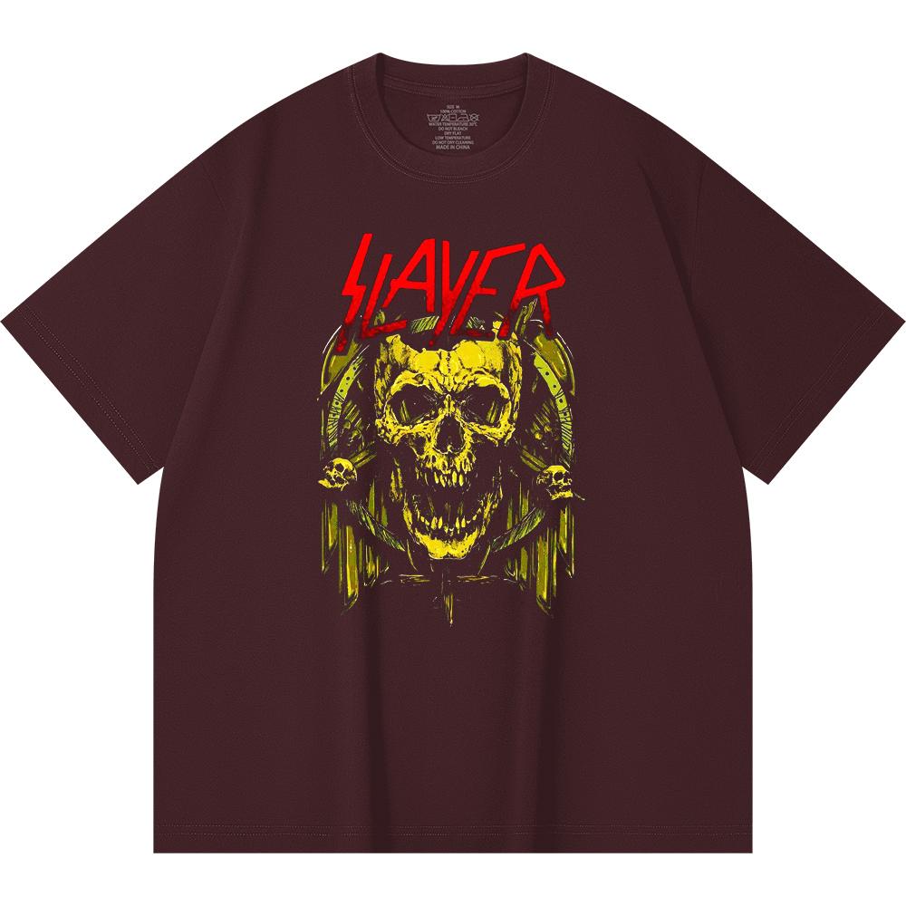Хлопковая футболка плотностью 230 г/м² 100% Хлопок Heavy Metal Футболка с принтом рок-группы Популярная музыка Унисекс Тяжелая хлопковая футболка
