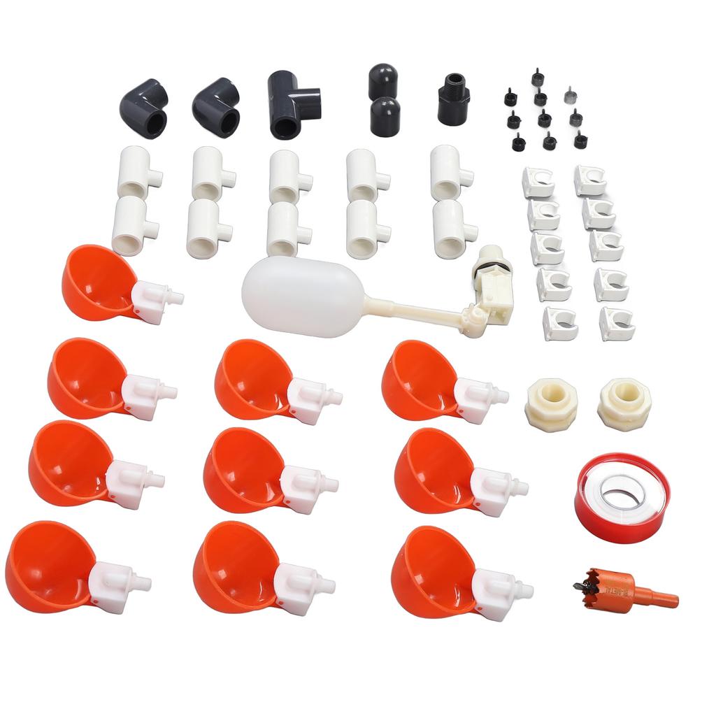 Трубопроводный автоматический поилка для кур, поилка для птиц, дозатор воды, комплект для кормления кур и уток