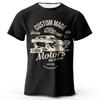 Мужская футболка с принтом Motors Хип-хоп Оверсайз Винтажная Old School Графические футболки для мужчин Женщин Летние Топы для Гетто Звезды Гангстера