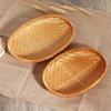Wicker Material Woven Bread Basket Handmade Vegetable Storage Tray  Kitchen Use
