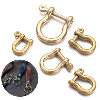 Латунная скоба, брелок, пряжки, D-образные скобы, кольцо для ключей, карабин из цельной латуни