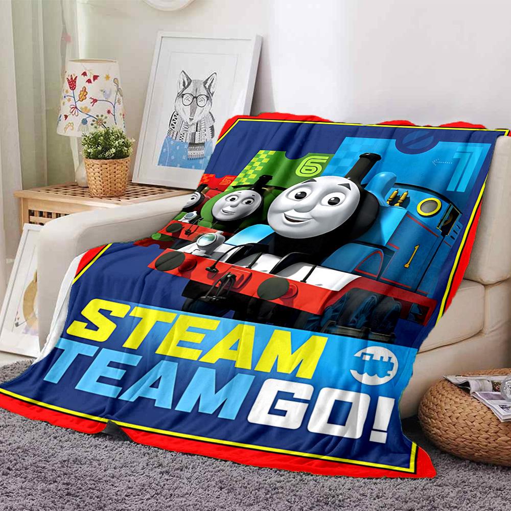 1pc Thomas Friends Thomas Way flannel Blanket for Super Soft Cute Comfort Blanket for Travel Bedding Couch Sofa Blanket Y73019