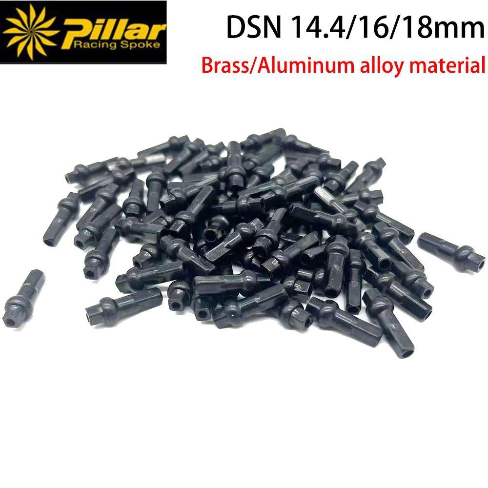 10pcs Pillar DSN Highway Bicycle Nipples 14G 14mm 16mm 18mm Anti Wear Mountain Bike Copper Strip Cap Brass/Aluminum alloy