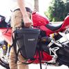 Motorcycle Rear Seat Bag Large Capacity Waterproof Crossbody Tail Bag Multifunctional Motorcycle Saddle Bag for Outdoor Riding