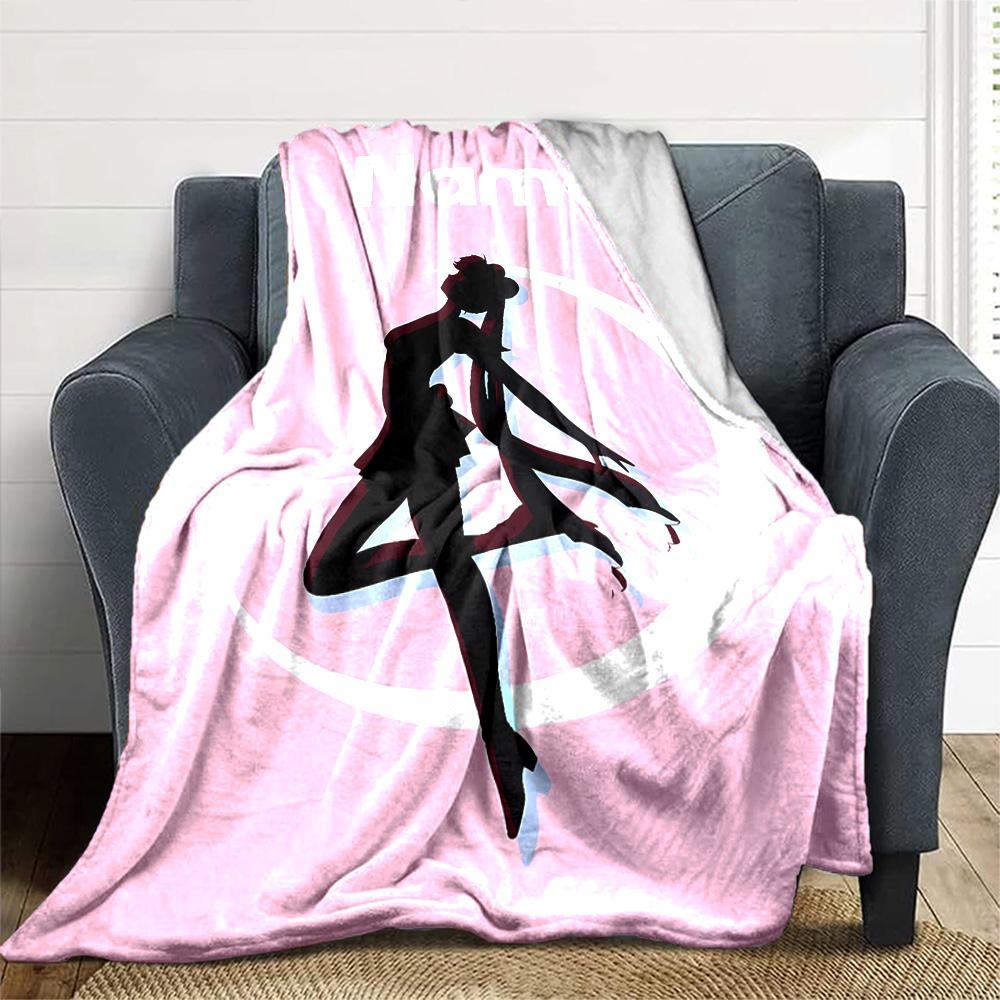 Customiz Name Personality Sailor Moon Blanket Soft &Warm Sofa Office Bed Travel Lunch Break Blanket, Gift Suitable All Seasons