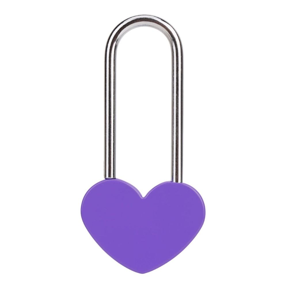 Многоцветный замок любви 3,5 дюйма 50 мм одинарный замок с сердечком, гладкий замок с сердечком, юбилей