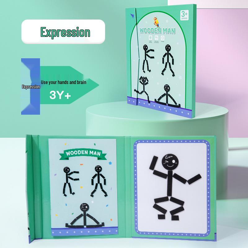Гибкие бамбуковые конечности Деревянный манекен-головоломка: Детская игрушка для раннего развития