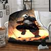 1PC Panda Warrior Blanket, Throw For Sofa, Bed, Travel, Camping, Livingroom, And Bed, Printing Blanket With Soft And Warm Fabric yy250918151