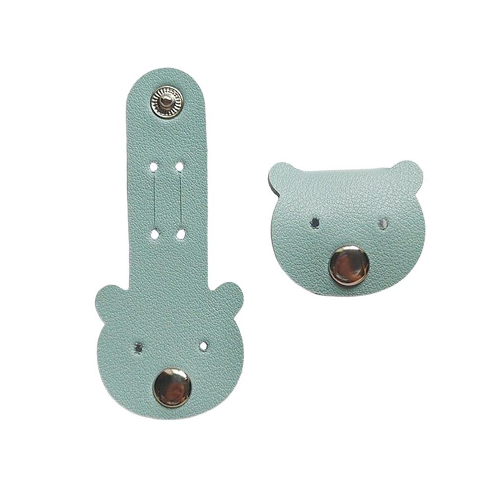 Durable Leather Cable Ties Elastic Tie Soft Cable Organizer Cute Reusable Cord Clip Data Cable Storage