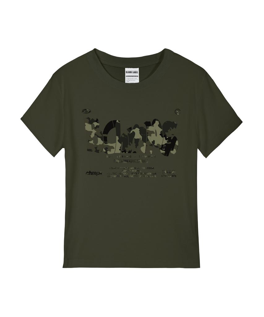 BORN CHAMPS [4 цвета] Смелый камуфляж Motion Camo Женская стандартная футболка с коротким рукавом