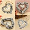 DIY Heart-shaped Pendants Wall Hanging Artificial Woven Wreaths  Wedding