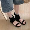 Fashion Female Open Toe Footwear Ladies Flats Sandals Boots Spring Summer Fashion Zippers Women Flats Sandals Ankle Booties Shoes