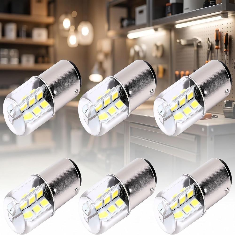 6pcs 3W White Bulb White Light Double Contact Bulb Light Bulbs BA15D LED Bulb For Indoor Use