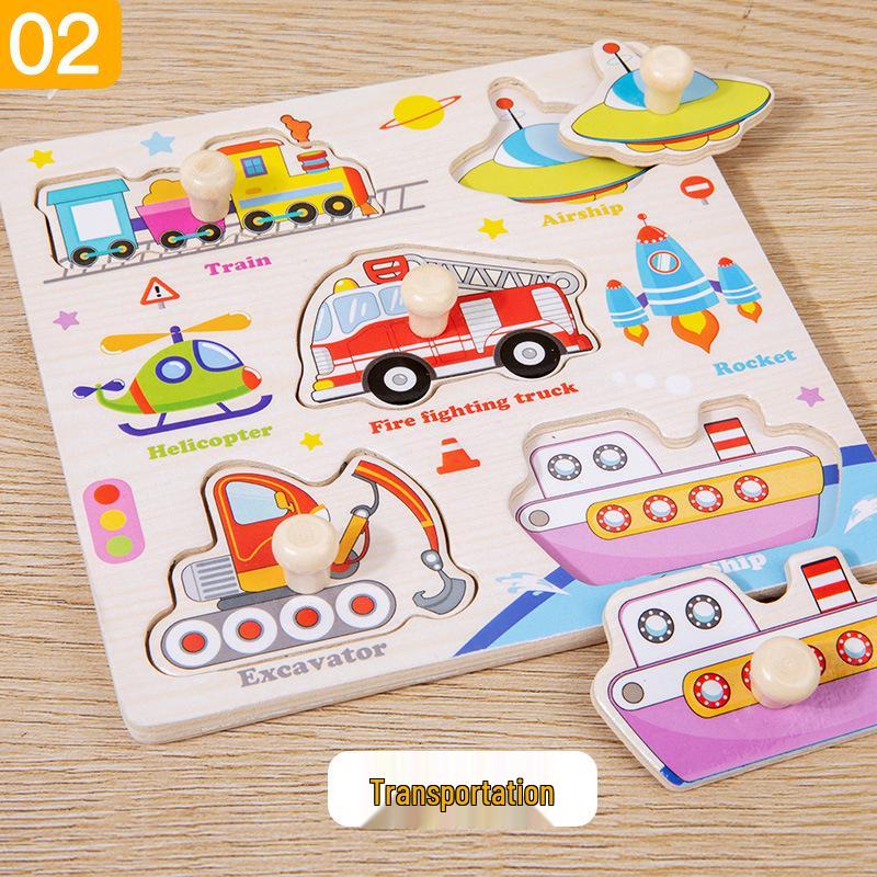 Double-Sided Wooden Pegboard Puzzle & Graffiti Drawing Board: Educational Toy for Learning Letters, Numbers, and More