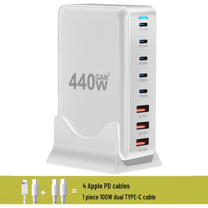 320 Вт многопортовое USB-зарядное устройство на нитриде галлия с быстрой зарядкой PD100 Вт