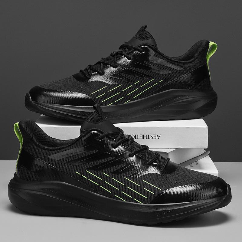 Мужская обувь весна и осень черные сетчатые кроссовки мужские повседневные легкие уличные для бега путешествий