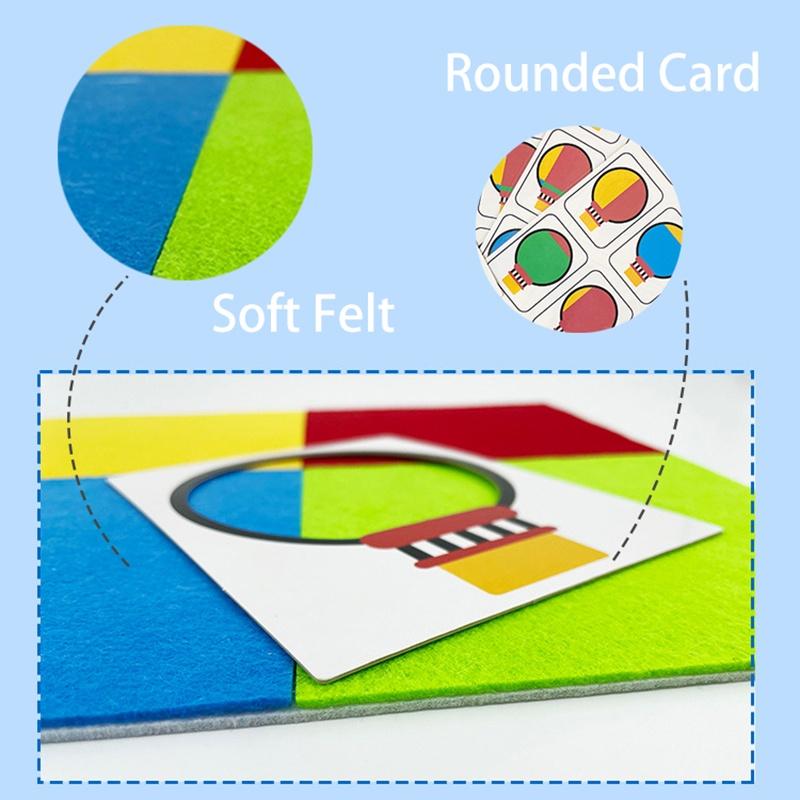 Montessori Material Felt Toys Hot Air Balloon Children Logical Thinking Color Matching Games Educational Learning Toys Preschool Teaching Aids