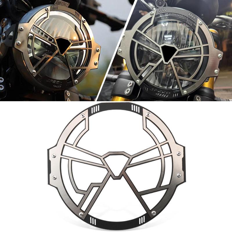 Motorcycle Accessories Front Headlight Protector Grille Guard Cover Fit For Speed 400 Scrambler 400X 2024-2025