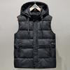 Fashion Winter Sleeveless Parkas Man Thick Jackets Hooded Plus Size Casual Men's Warm Vest