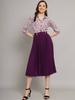 Party Wear Designer Top Tunic Western Wear Women A-line Purple Dress Kurta Top