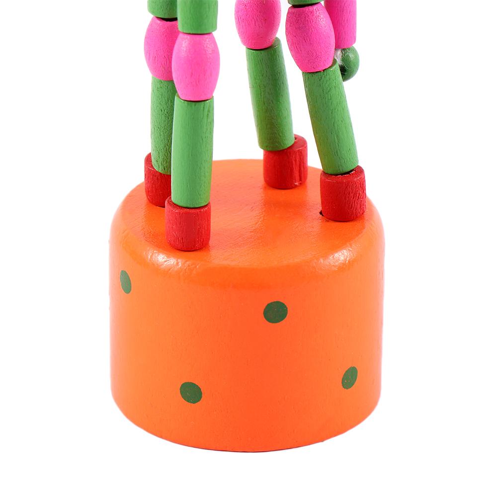 Toy Party Colorful Garden Decoration Wooden Cute Cartoon Dancing Giraffe Rocking Giraffe Toy