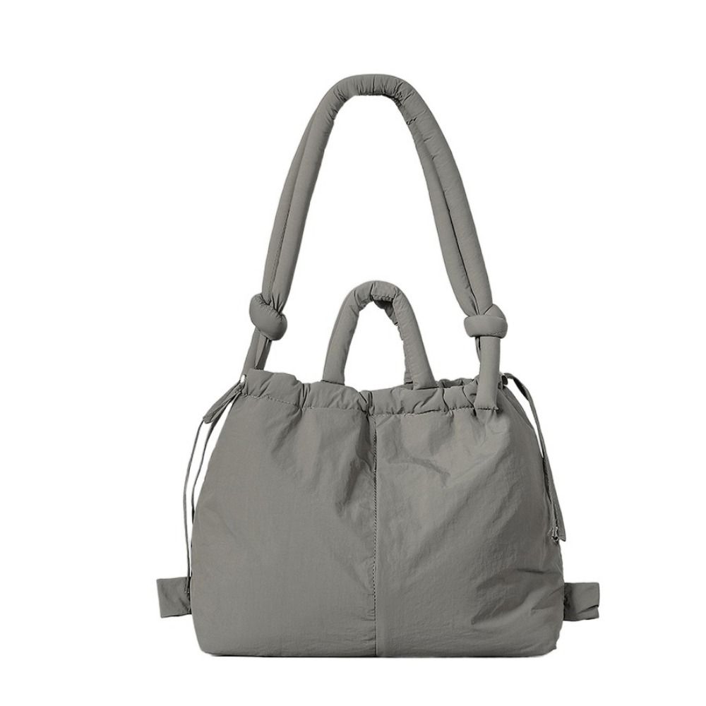 Casual Soft Nylon Padded Tote Bag Large Capacity Quilted Women's Handbags Puffy Lightweight Crossbody Bags Shopping