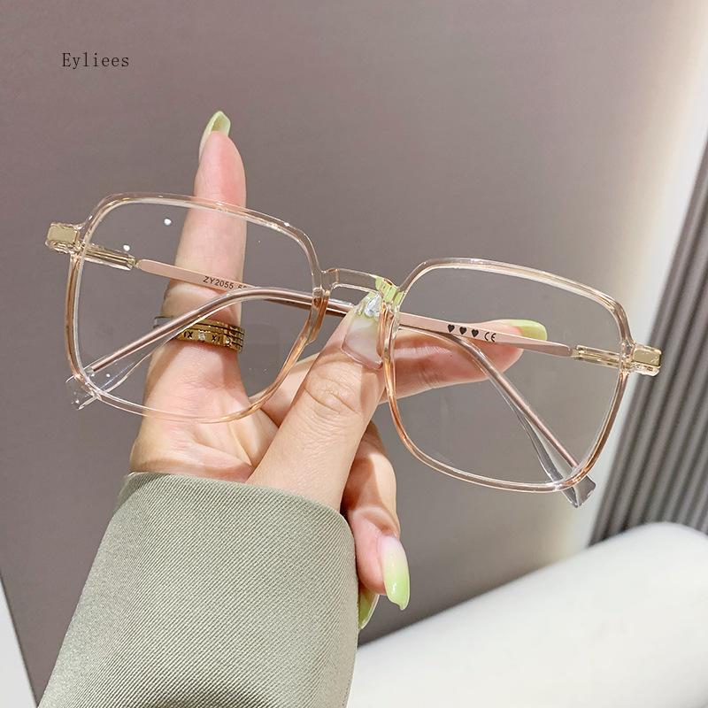 Women'S Large Frame Anti-Blue Light Myopia Glasses New Style Near Sighted Short-Sighted Diopter 0 To -4.0 Eyeglasses