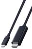 ELECOM Преобразование в 4K x Совместимость с кабелем USB-C, 1 м, Type-C HDMI, Мягкий, (3840 2160 пикселей)/60 Гц, Зеркалирование нескольких дисплеев, iPhone, MacBook, iPad,