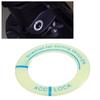 Car Motorcycle Luminous Ignition Switch Key Ring Circle Cover Trim Universal Blue Letter
