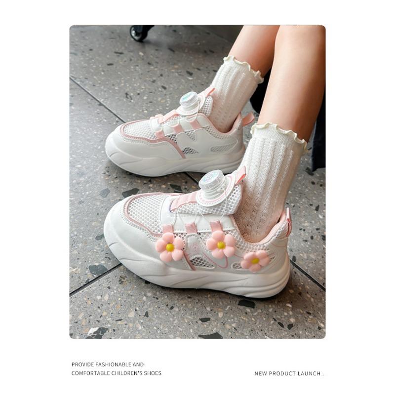 Обувь для сноуборда для девочек с вращающейся пряжкой, летняя одинарная сетка, маленькие белые туфли, сетка, красная принцесса, спортивная обувь, нескользящая, мягкая подошва, прилив