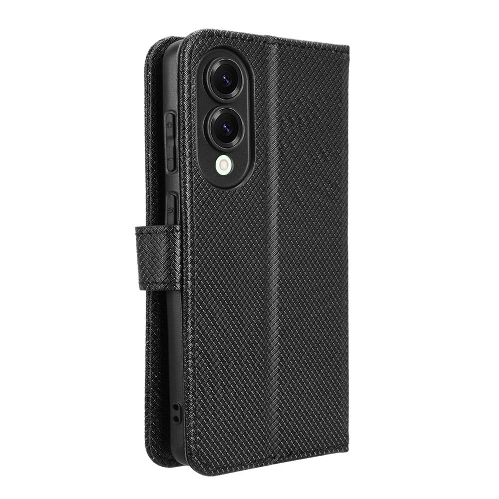 For Samsung Galaxy S25 Edge Case PU Leather Diamond Texture Wallet Phone Cover