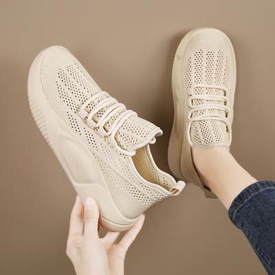 Дышащие новые весенне-осенние кроссовки из сетки fly-woven, полые, летние, легкие, спортивные, с мягкой подошвой