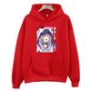 Minato Aqua  Hololive Hoodie Long Sleeve Nakiri Ayame Vtuber Sweatshirts Women Cartoon Printed Pullovers with Hooded Streetwear