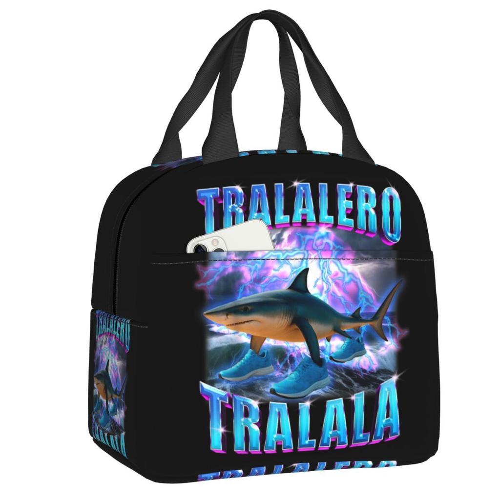 Custom Ballerina Capuchina Italian Brainrot Tung Tung Tung Sahur Lunch Bag Women Thermal Cooler Insulated Lunch Box for Student