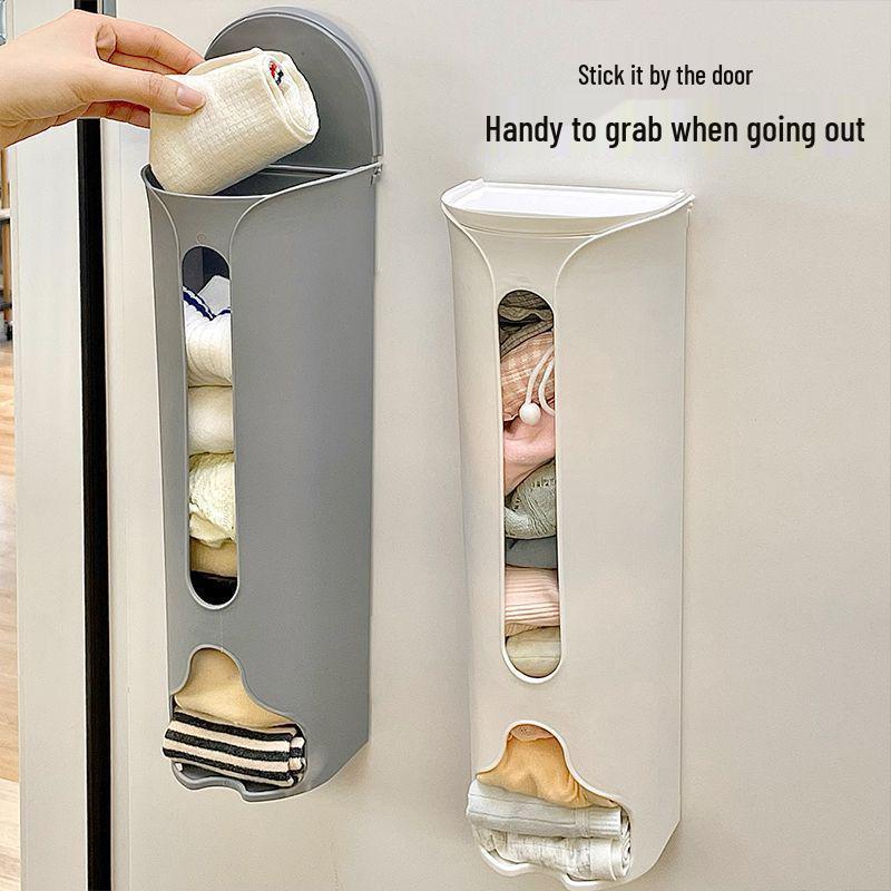 Wall-Mounted Pull-Out Underwear & Sock Storage Box - Punch-Free Organizer