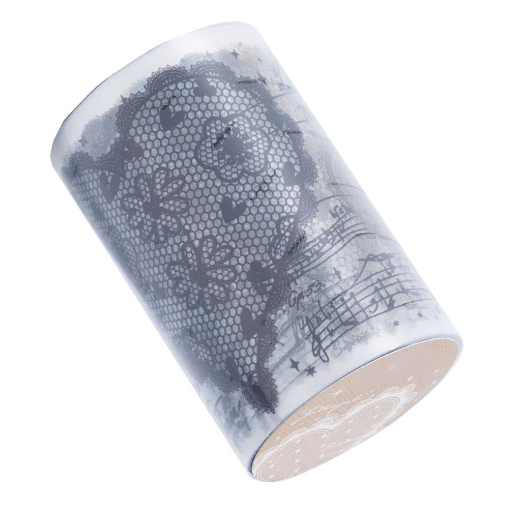 Рулон наклеек PET, простая в использовании многоразовая изысканная кружевная лента для скрапбукинга, альбома, журнала