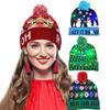 LED Knitted Christmas Hat with Light Up Feature for Kids and Adults, Ideal for New Year and Christmas Decoration